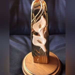 Gold Metal Calla Lilly Bud Vase